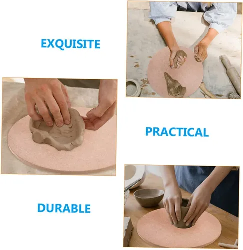 Miniatura 5 de EXCEART 4 piezas de base de escultura de cerámica para rueda de murciélagos de cuña de cerámica para manualidades para adultos, placa base de Como