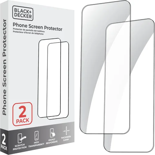 Miniatura 14 de BLACK+DECKER Paquete de 2 protectores de pantalla de vidrio templado para iPhone (privacidad_iPhone 13/13 Pro/14)