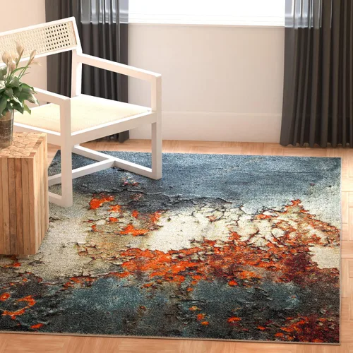 Miniatura 10 de SAFAVIEH Glacier Collection GLA125M - Alfombra moderna abstracta que no desprende pelusa, para sala de estar o dormitorio, 2 pies 3 pulgadas x 4