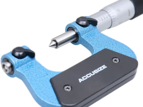 Miniatura 10 de Accusize Industrial Tools 0-1'' por 0.001'' micrómetro de rosca de tornillo con 5 yunque en caja ajustada, S916-C750