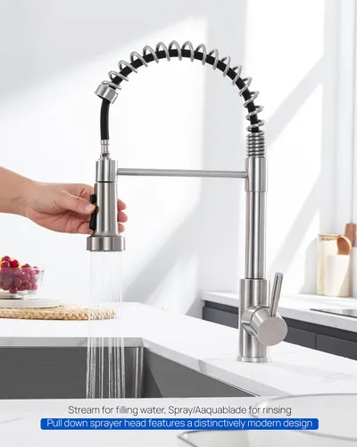 Miniatura 3 de J-HVA Cabezal Rociador de Grifo de Cocina Desplegable Pieza de Repuesto, Boquilla de Repuesto de Rociador de Fregadero Extraíble de 3 Funciones