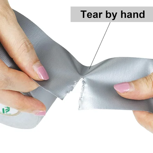 Miniatura 3 de 2 paquetes de cinta adhesiva resistente, espesor de 9 mil, 2 pulgadas x 30 yardas, fuerte resistencia industrial, flexible, sin residuos, Plateado