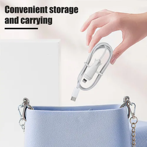 Miniatura 6 de CameCosy Funda protectora de cable 2 en 1 compatible con iPhone, Android, cable USB tipo C, 2 piezas de silicona estirable para ahorro de cables