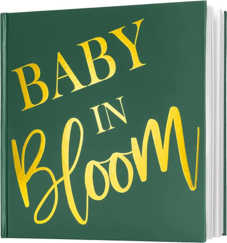 Calculs Polaroid - Libro de invitados para baby shower, libro de imágenes para fiesta nupcial con diseño de Baby in Bloom, páginas en blanco para