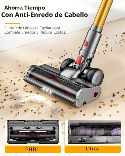 Miniatura 8 de MBYULO Aspiradora inalámbrica, 580 W 50 Kpa, potente aspiradora de palo, batería recargable de hasta 70 minutos, aspiradoras para el hogar