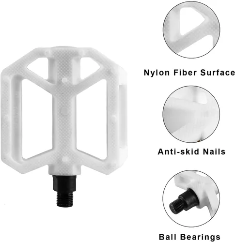 Miniatura 3 de AVASTA Durable Polypropylene Bicycle Pedals with Reflector for Mountain Bike Road Bike and Other Bicycles,Two Thread Size（9/16”&1/2“）