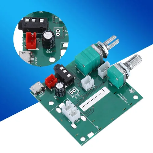 Miniatura 3 de Tablero amplificador de potencia de 2.1 canales, 20 W (bajo 10 W y subcaja 10 W (5 W x 2) Bluetooth 5.0 5 V módulo de placa de amplificador digital