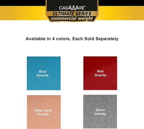 Miniatura 4 de casaWare Serie Ultimate de 15 x 10 x 3 pulgadas Peso Comercial con Revestimiento Cerámico Antiadherente Bandeja para Lasaña/Asado (Granito Azul)