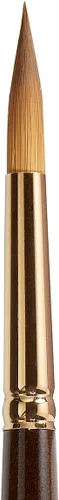 Miniatura 16 de KINGART Premium Finesse 8020-14 Ultra Round Series - Brocha para artista, pelo sintético Kolinsky Sable, mango corto, acuarela y pinturas al óleo