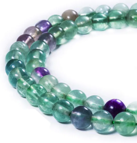Miniatura 42 de Cuentas de ónix negro BEADNOVA con cuentas de cristal natural, piedras preciosas, redondas, sueltas, curativas de energía con cordón elástico de 01)