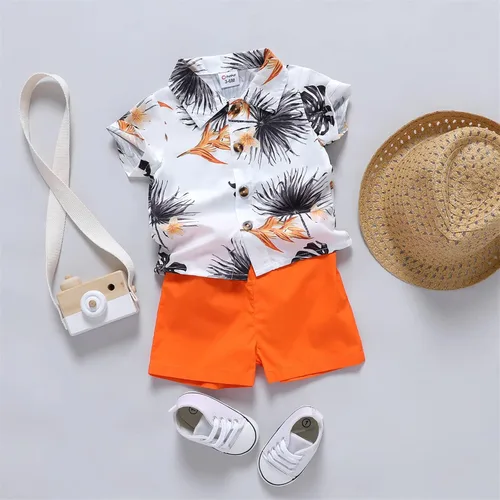 Miniatura 6 de PATPAT Baby Boy Summer Holiday Short-sleeve Shirt Set Infant Boy Shorts Set 3M-24Months