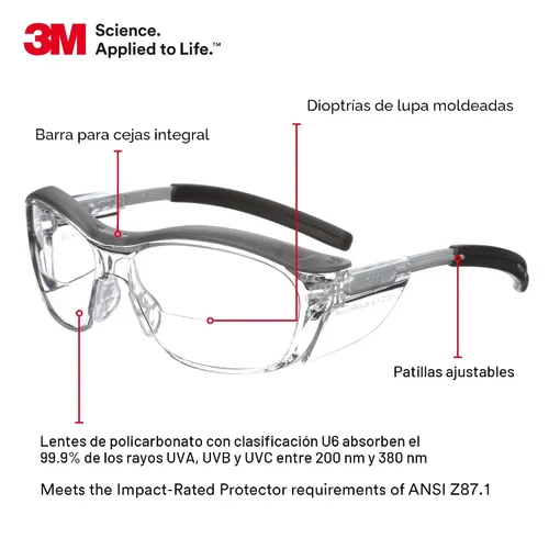 Miniatura 2 de Gafas de protección 3M Nuvo Reader, Transparente, 1