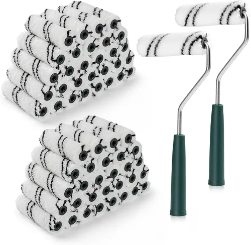 Miniatura 10 de Cubiertas de rodillo de pintura de microfibra CoatPro Twools, paquete de 24 cubiertas de rodillo de pintura de 4 pulgadas (3/8 pulgadas de napa)