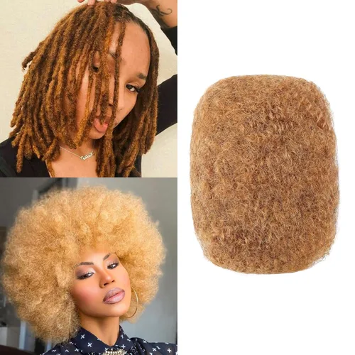 Orientfashion Afro Kinkys a granel, cabello humano para extensiones de trenzas, cabello crochet para mujeres negras, paquete de 30g (20cm, #27)