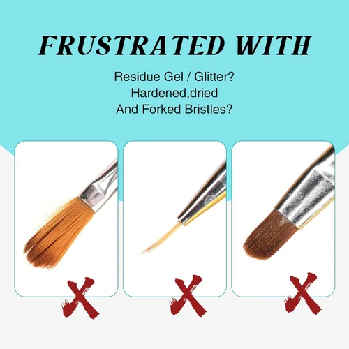 Miniatura 6 de LOUINSTIC Solución deslizante para uñas de poligel y kit limpiador de pinceles de arte de uñas, solución antideslizante de gel de uñas de poliéster