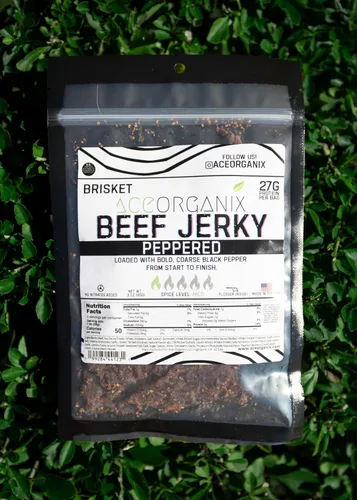 Miniatura 3 de Ace Organix Bocadillo de carne seca prémium de pechuga, varios sabores, fabricado en Estados Unidos (paquete variado de 5 sabores)
