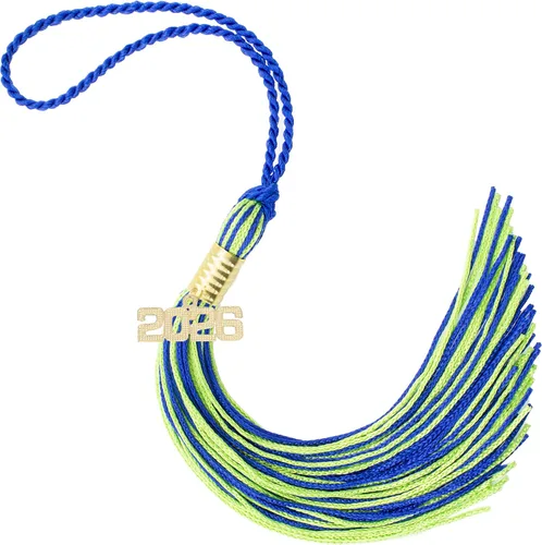 Miniatura 205 de Borla de graduación Aqua 2022, todos los colores escolares disponibles, fabricada en Estados Unidos
