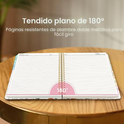 Miniatura 5 de Cuadernos grandes de espiral rayados para el trabajo con divisores y pestañas extraíbles, 8.5 x 11 pulgadas, bonito cuaderno de tapa dura de 5 A