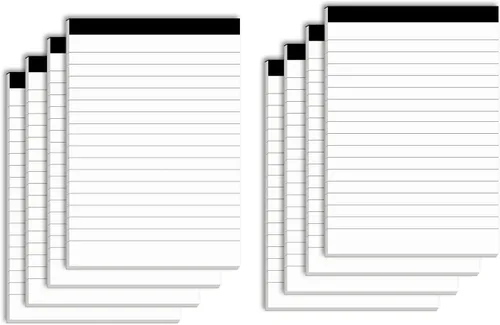 Miniatura 12 de 6 piezas de recambios para bloc de notas de 3 x 5 pulgadas, mini cuaderno de notas en blanco con 30 hojas cada bloc, papel rayado de reglas