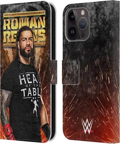 Miniatura 52 de Head Case Designs Officially Licensed WWE Distressed Logo Roman Reigns Leather Wallet Case Compatible with Apple iPhone 11