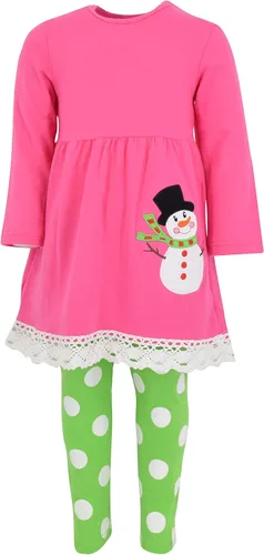 Miniatura 6 de Unique Baby Conjunto de 5 leggings a juego para niñas de 3 piezas