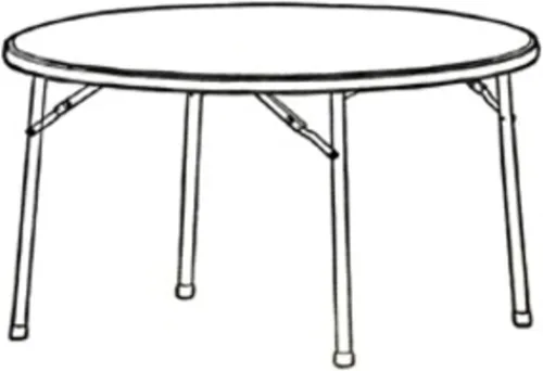 Miniatura 6 de Lorell Mesa de banquete, 48 x 48 x 29-1/4 pulgadas, platino