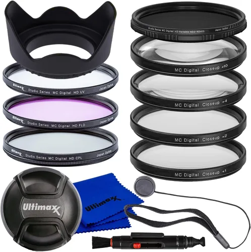 Ultimaxx Kit completo de accesorios de filtro de lente de 3.031 in para lentes con 3.031 in Tamaño del filtro: filtro de densidad neutra variable