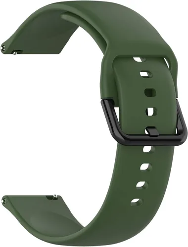 Miniatura 3 de KOMI Compatible con Active 2 Watch 1.732 in 1.575 in/Galaxy Watch 4 Classic 1.811 in 1.654 in, correa de repuesto de silicona suave de 0.787