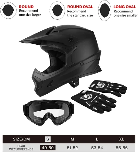 Miniatura 5 de SLMOTO - Casco para jóvenes y niños ATV, aprobado por el DOT, para motocross, todoterreno, calle, bicicleta de tierra, motocicleta, ATV, casco