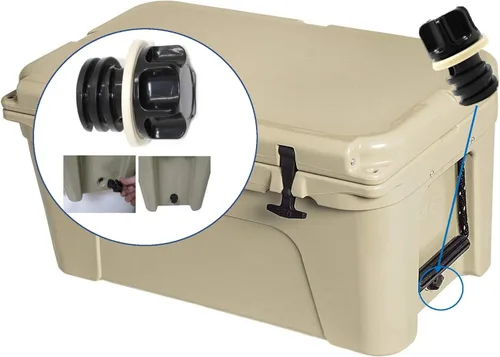 Miniatura 9 de JSP Manufacturing Conjunto de tapón y junta de drenaje más fresco compatible con Yeti, RTIC, ORCA, OVO, Bird Dog Coolers 70QT 110QT