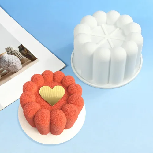 Miniatura 4 de 4 moldes de silicona antiadherentes para suministros de hornear, molde cuadrado de estrella, corazón, flor, pastel, moldes de silicona para pudín