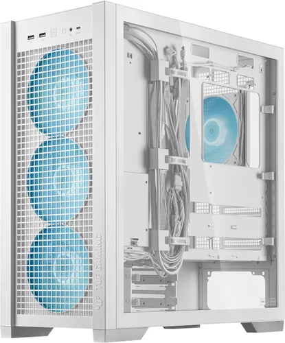 Miniatura 19 de Chasis para PC ASUS TUF Gaming GT302 ARGB Edición Blanca ATX de Torre Media Cuatro ventiladores ARGB de 140x28mm para flujo de aire y presión