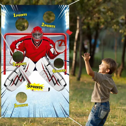 Decoración de juegos de hockey sobre hielo, bandera, telón de fondo, decoración temática para fanáticos de interiores y exteriores, accesorios de