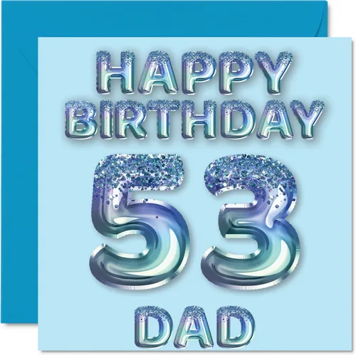 Miniatura 279 de Stuff4 Tarjeta de primer cumpleaños para niños, globo de fiesta con purpurina azul, tarjetas de feliz cumpleaños para niño de 1 año, nieto, hijo, 57