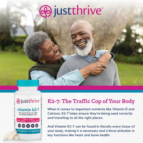 Miniatura 3 de Just Thrive Vitamina K2-7 - Suplemento de vitamina K2 para huesos, cerebro y corazón, 60 cápsulas