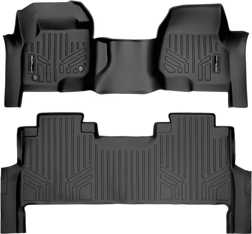 Miniatura 14 de SMARTLINER Juego de alfombrillas de piso de ajuste personalizado de 2 filas para Ford F-250 / F-350 Super Duty SuperCab 1999-2007 Ford F-250 1999