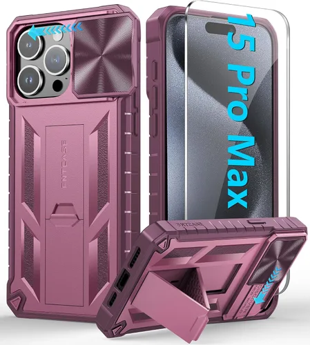 Miniatura 25 de FNTCASE for iPhone 11-Pro Phone Case: Military Grade Drop Proof Mobile Cover with Kickstand & Slide Rugged Shockproof Bumper Heavy Duty Protector