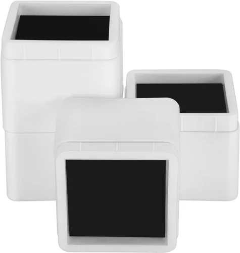 Miniatura 13 de BTSD-home Elevadores de cama de 2 o 4 pulgadas, resistentes, apilables, elevadores de muebles para sofá, mesa, silla, cama, bloques de elevadores