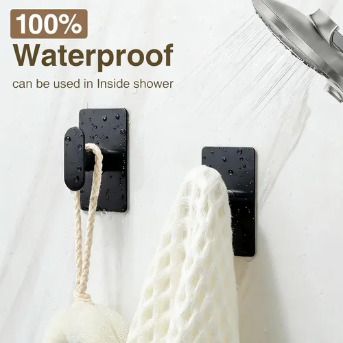 Miniatura 5 de pickpiff Ganchos adhesivos para toallas para baño: colgador de pared extra fuerte de 20 libras para ducha, cocina, casa rodante, apartamento