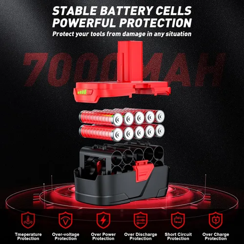 Miniatura 3 de Bonadget 7000mAh C3 Batería de 19.2 Voltios para Reemplazo de Batería Craftsman para Craftsman 19.2 Voltios Litio-ion DieHard XCP 3130211004