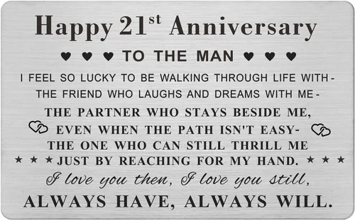 Miniatura 15 de Emideary Tarjeta de felicitación de 4º aniversario para marido y hombre – Tarjeta de 4 años de aniversario de boda para él, esposo