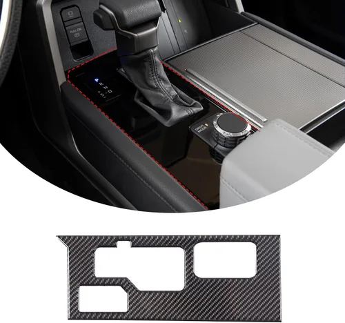 Miniatura 24 de Aunginsy Cubierta de Adhesivo del Panel de la Perilla de Cambios de la Caja de Control Central Compatible con Toyota Tundra/Sequoia 2022-2024 Coche