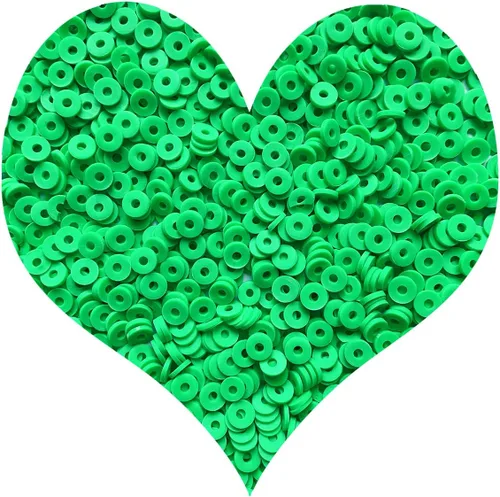 Miniatura 22 de 3000 cuentas redondas planas de polímero de vinilo Heishi para hacer joyas, mujeres, collares, pulseras y aretes (09-amarillo)