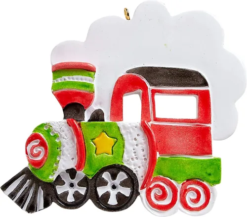 Miniatura 6 de Adorno de tren personalizado 2025 – Adorno Polar Express de tren de locomotora, regalos para viajeros internacionales, vehículo de Navidad