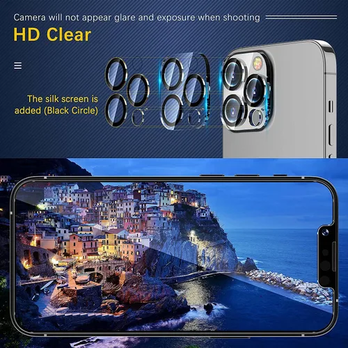 Miniatura 5 de UniqueMe - Protector de lente de cámara compatible con iPhone 13 Pro de 6.1 pulgadas / 13 Pro Max de 6.7 pulgadas, [compatible con fundas]