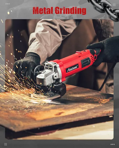 Miniatura 6 de AVID POWER Amoladora Angular de 4-1/2 Pulgadas 8.0 Amperios 1000W Herramienta Amoladora Eléctrica de 7 Velocidades Variables Amoladora de Metal, Rojo