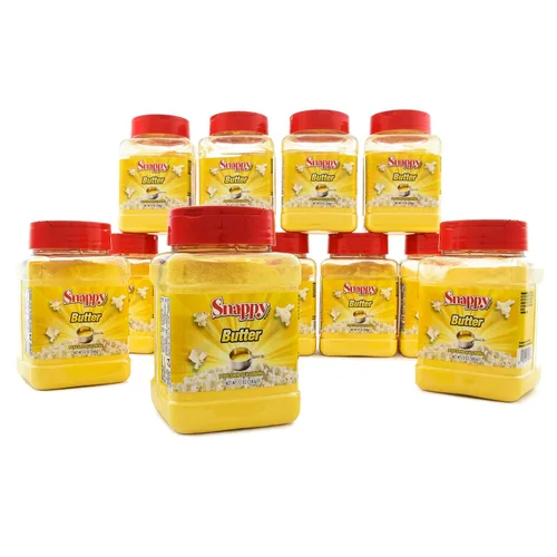 Snappy Condimento para palomitas de maíz, 12 onzas, estuche de 12 unidades, sabor audaz a mantequilla y sal, sin MSG añadido