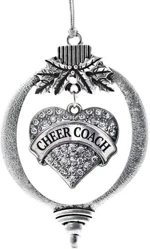 Miniatura 238 de Inspired Silver Adornos festivos de dije de corazón pave de plata con circonitas cúbicas