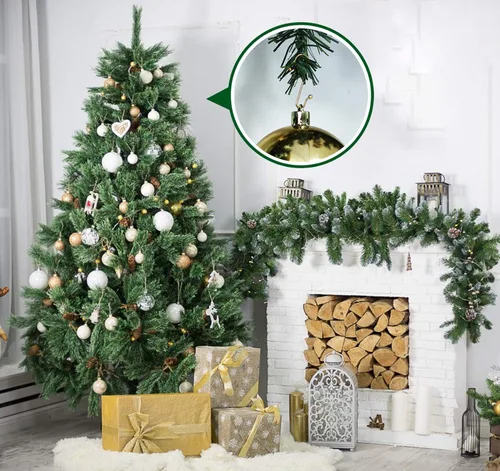Miniatura 6 de Lemonfilter 120 ganchos para adornos de Navidad, ganchos dorados para colgar árboles y bolas
