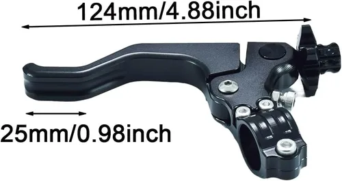 Miniatura 3 de Palanca de embrague de acrobacias Palanca de embrague corta CNC 0.866 in 7/8 Manillar compatible con CBR250R CBR300R CRF250R CRF450R CRF230F